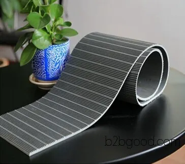Ribbed rubber plate