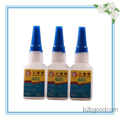Wholesale genuine 401 glue, fully transparent adhesive, strong adhesive, glue for metal and plastic toys, not the same as 502 glue or Teflon from Korea, instant-drying glue 20g