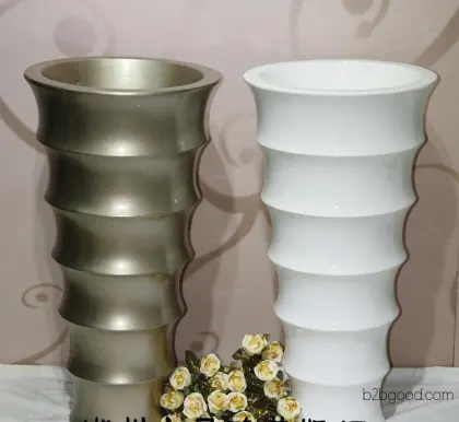 Bestselling JY55008 broken glass European-style high-end elegant natural resin fiberglass floor vase