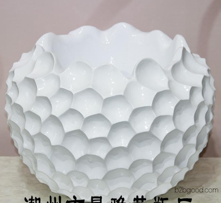 大量热销桌面摆件圆形花瓶天然树脂欧式时尚花瓶JY33039