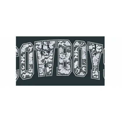Women's hot water drill lace letter partition heat map