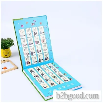 Children bilingual point reading book early education intelligence cognitive literacy toy point read