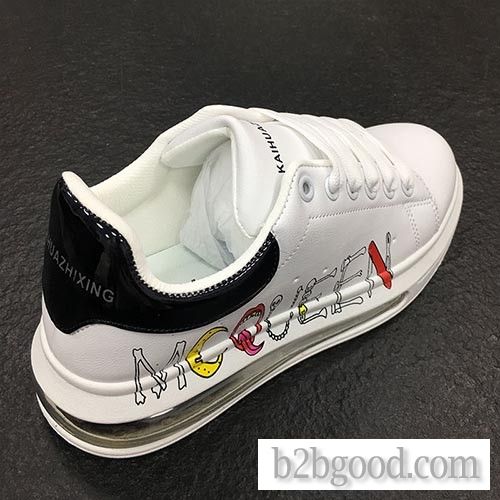 Small white shoes versatile board shoes breathable leisure sneakers PU material non-skid hovercraft
