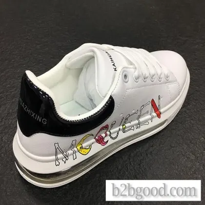 Small white shoes versatile board shoes breathable leisure sneakers PU material non-skid hovercraft