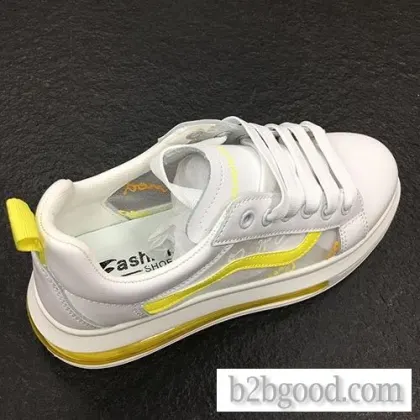 Breathable little white shoes Women's air cushion sports casual shoes PU material non-slip