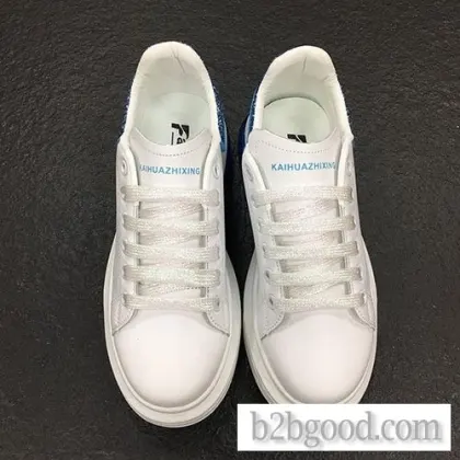 Flat white casual air cushion sneakers platform shoes PU non-slip breathable shoes