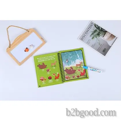 Children's puzzle magic magic water painting book Kindergarten children creative manual reusabl