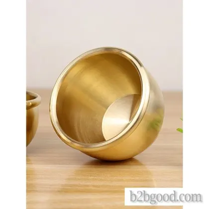 Pure copper cylinder furnishing office creative multi-functional ashtray incense burner coronet hous