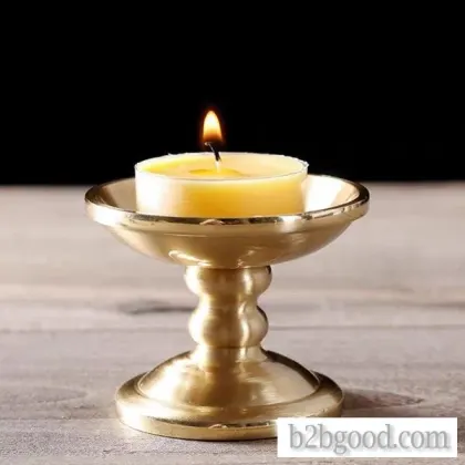New copper candelabra for Buddha trumpet letless glazed butter lamp for household worship butter lam