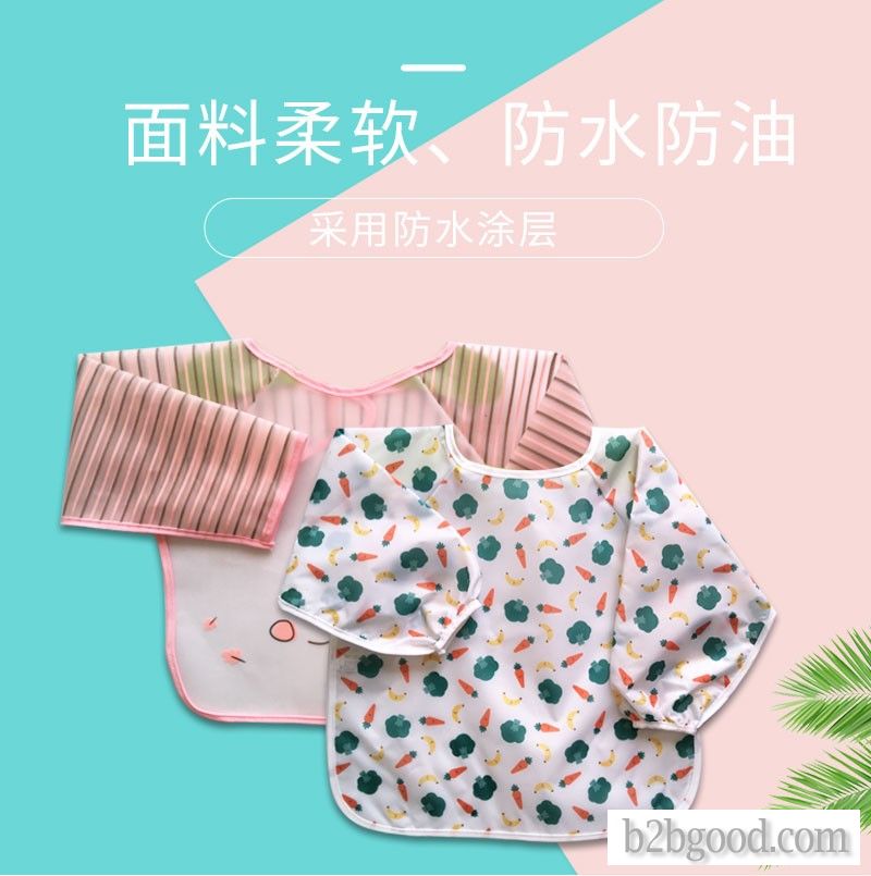 幼儿园婴儿围嘴防水食品软塑料仿硅胶婴儿围嘴婴儿食品袋婴儿fo