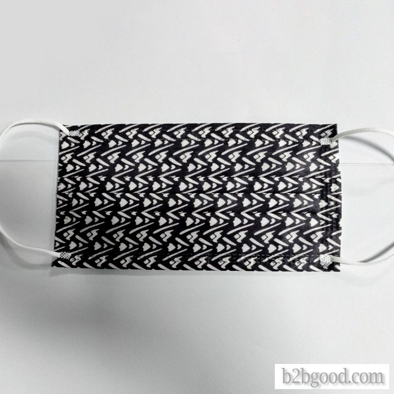 Black and white and decorative pattern disposable respirators high-quality new spun-bonded fabric vi
