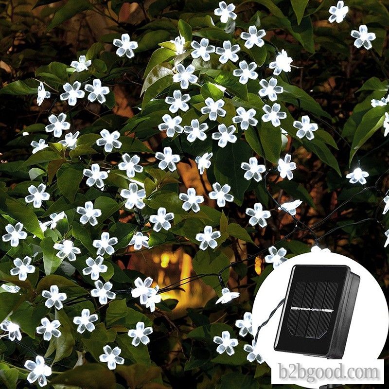 Heizhen solar string lights Cherry blossom fairies LED outdoor garden lawn festival decoration