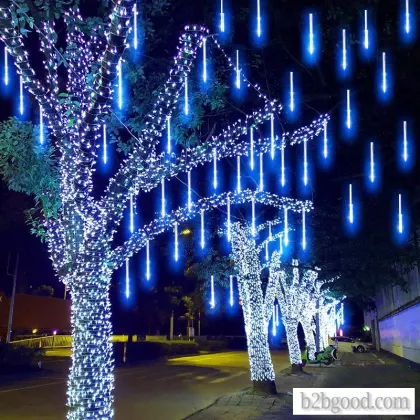 Black Zhen meteor Shower lamp waterproof outdoor garden tree hanging decoration holiday party