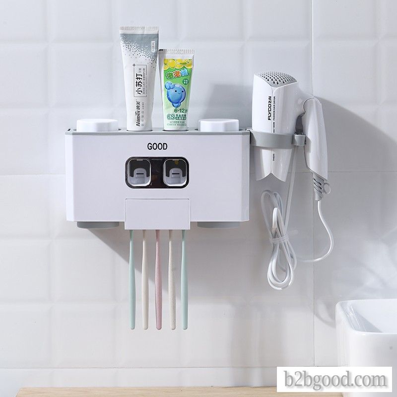 Toothbrush holder toothbrush squeezer