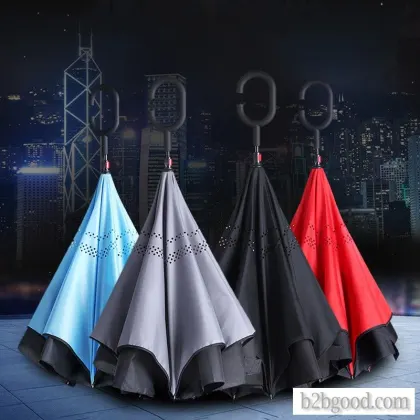 Sevina reverse umbrella double C type non-wet car umbrella custom LOGO advertising umbrella