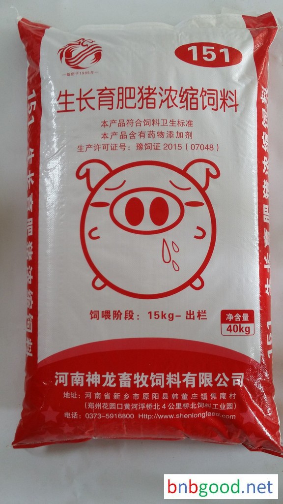 河南神龙畜牧 151生长育肥猪浓缩饲料 кормовая добавка быстрый рост корм