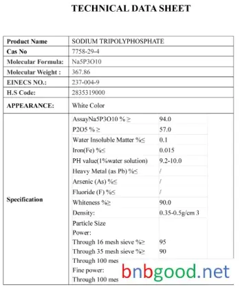 SODIUM TRIPOLYPHOSPHATE(ANHYDROUS)