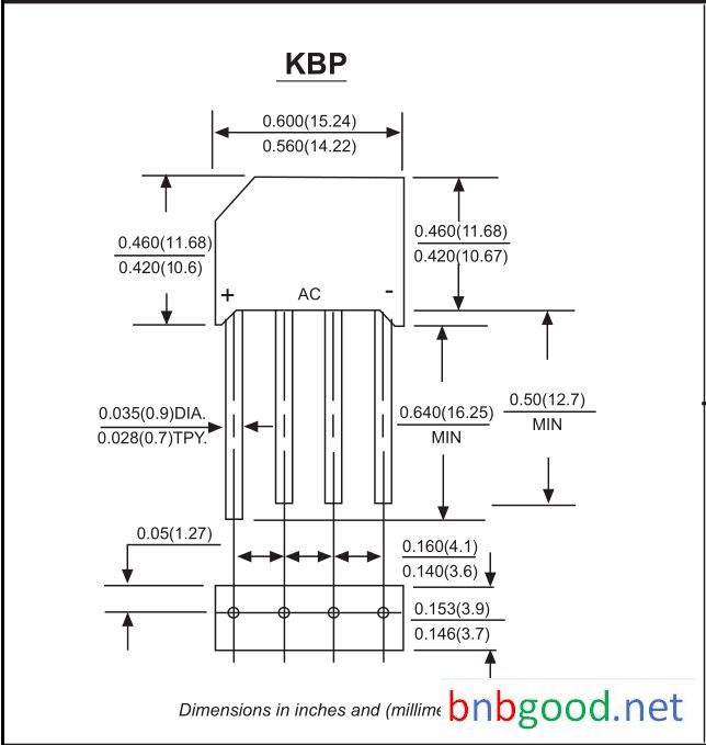 Продукты качества KBP210 " Мост " 1 000V