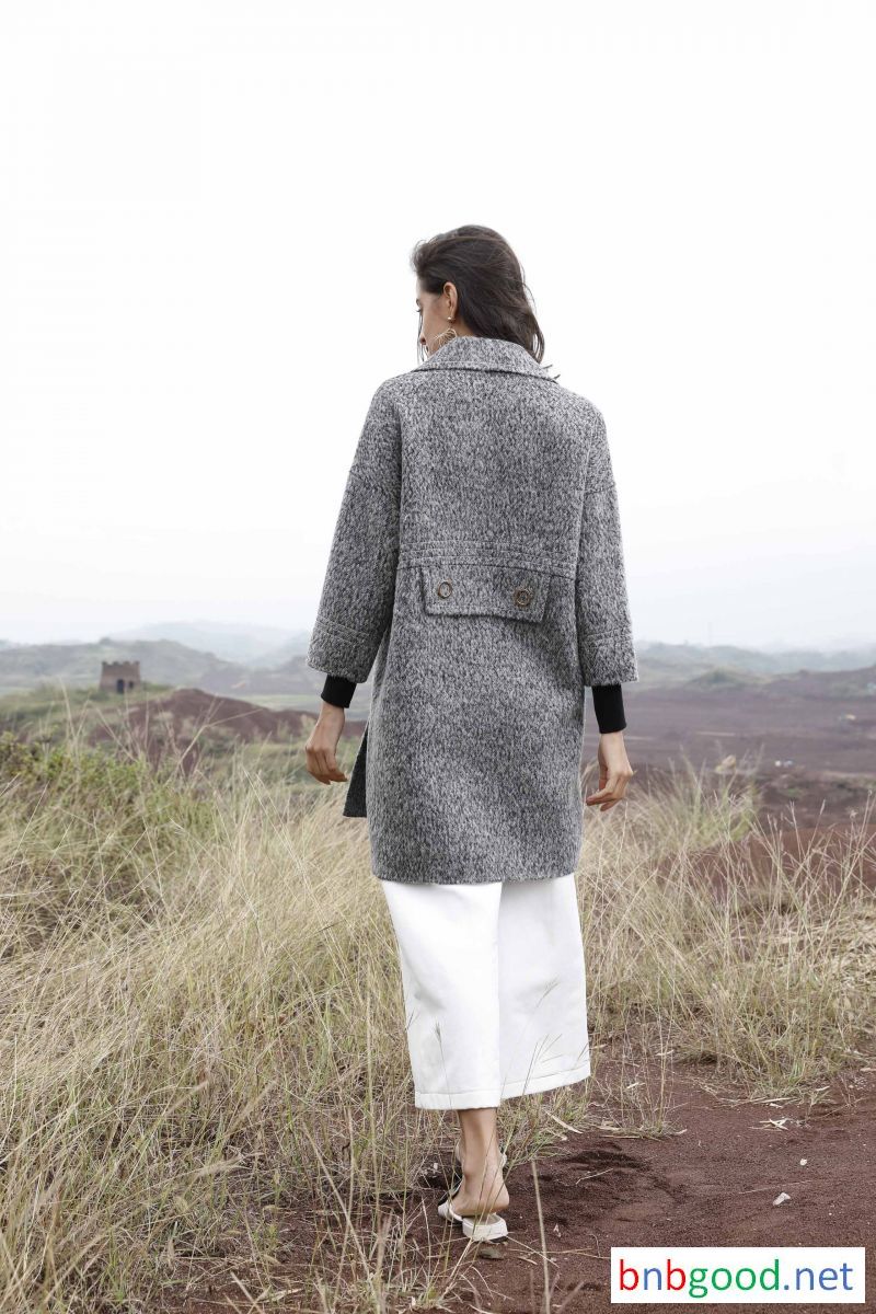 Lady's half coat, half length sleeves plus waist design