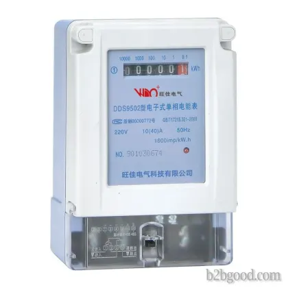 Single-phase electronic watt-hour meter (meter display)