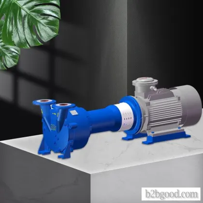 Hydraulic ring vacuum pump with motor bracket design