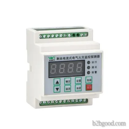 Residual current electrical fire monitoring detector, plastic housing, internal circuit board