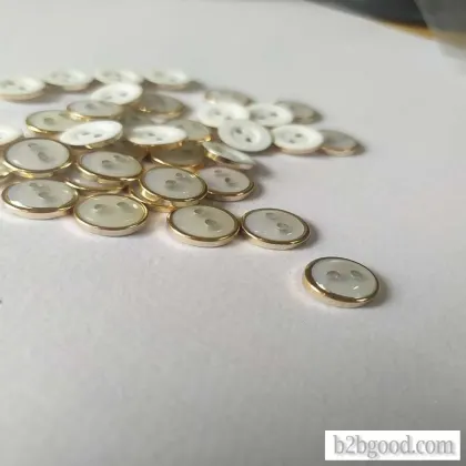 Resin shirt button positioning laser two-eye UV electroplating button Y06