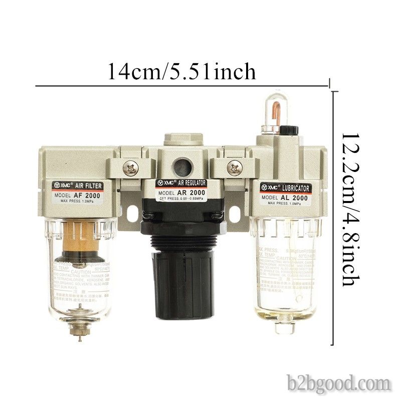 XMC AC2000-02 G1/4 " Обработка компрессора источника воздуха в качестве фильтра регулятора давления воздуха un "