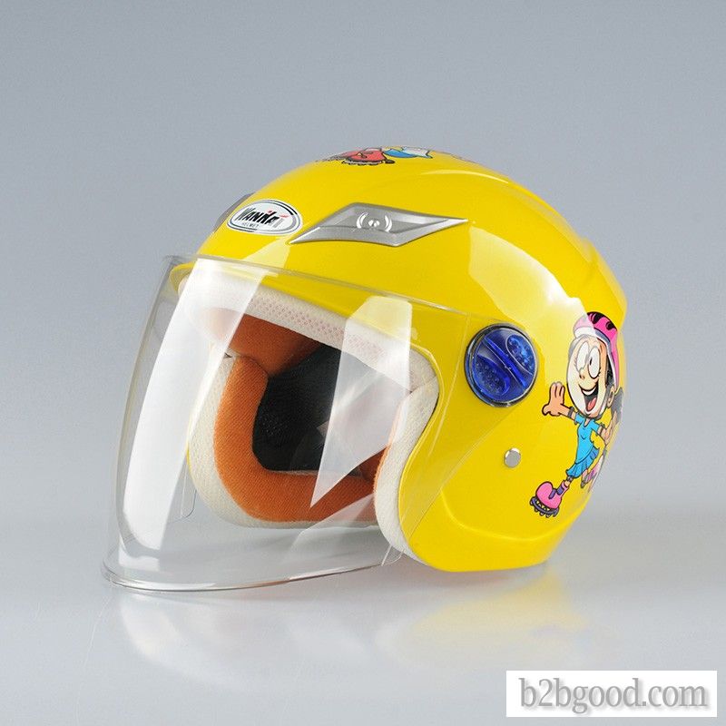 DEFE Children' Safety Helmet Children's Полу Helmet PP и Lens PET Safe, Modeon and Dur
