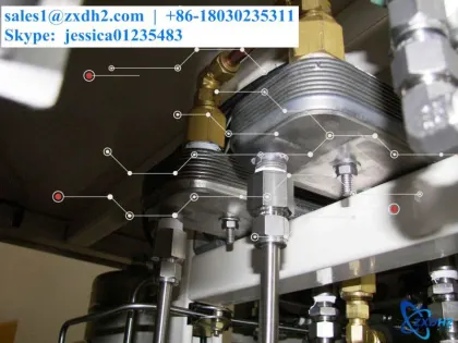 Alkali liquor cooler for hydrogen production by water electrolysis