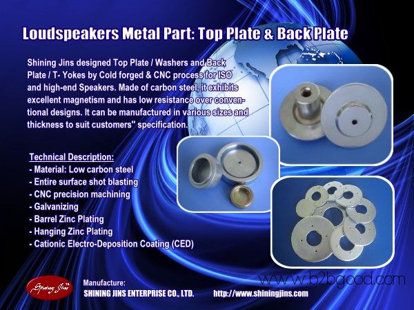 Pole Pieces (T-Yokes) for Loudspeakers Motor Assembly