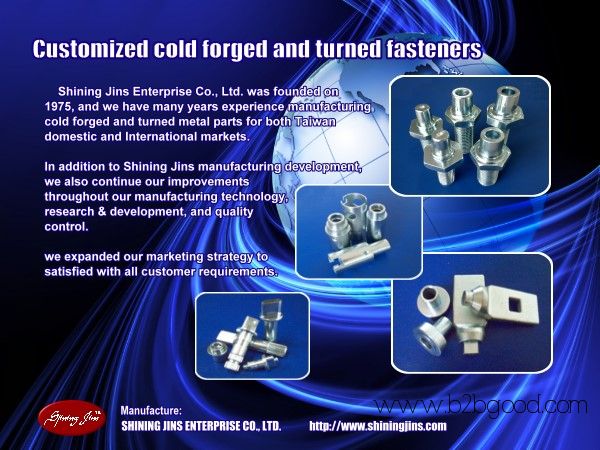Cold forgings, stamping and machining parts made in Taiwan