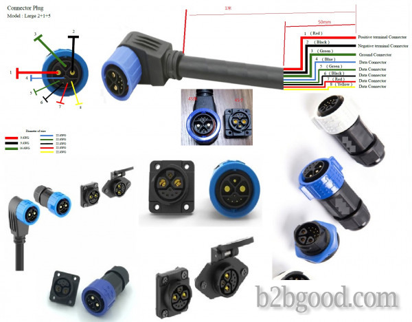 2+4 connector 50A-80A