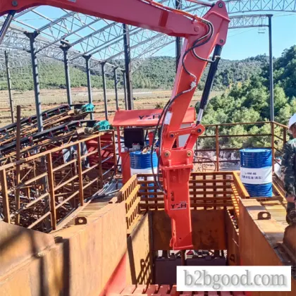Yuanzhengxing Fixed Hydraulic Crusher Crushing Large Rocks to Eliminate Blockage