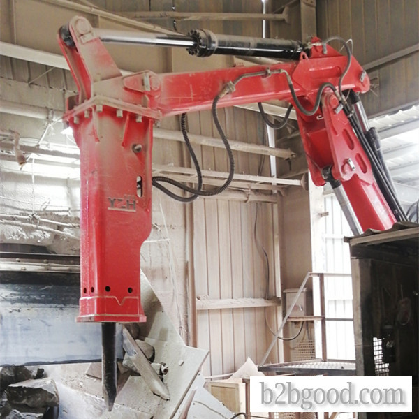 YZH Fixed Mechanical Breaking Arm Breaking Large Rocks at Jaw Crusher Opening