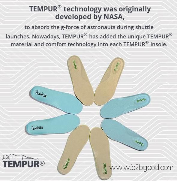 TEMPUR外底和内底，与品牌鞋类公司合作