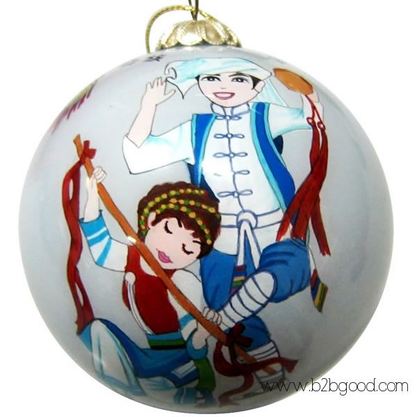 China Inside Painted Glass Christmas Balls