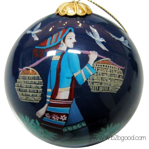 China Inside Painted Glass Christmas Balls