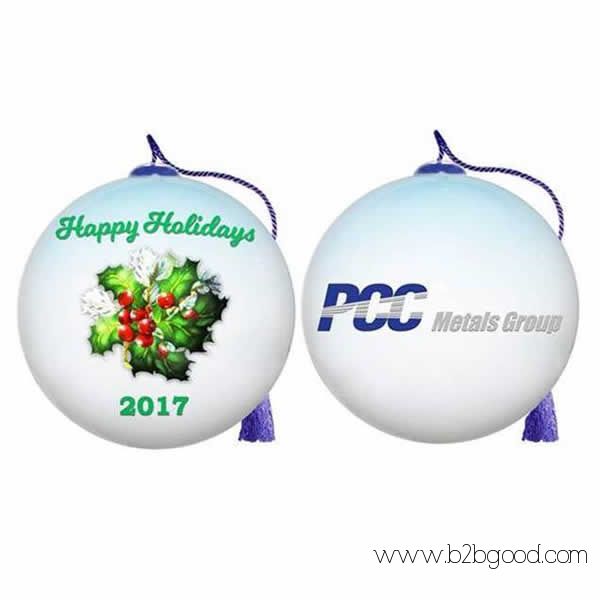 Custom Design Logo Promotional Christmas Ornaments, Customized Logo Ornaments Ball