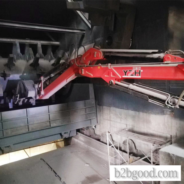 The Fixed Multi-function Manipulator Grab and Crush Ultra-high Temperature Steel Slag In The Steel P