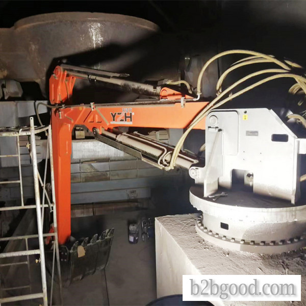 Fixed Multi-Functional Manipulator Pulling and Digging Ultra-High Temperature Steel Slag and Furnace Slag at 1000°C in Steel Plant