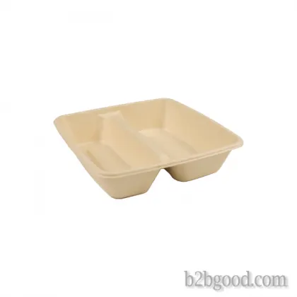 可生物降解纤维浆方形便当盒