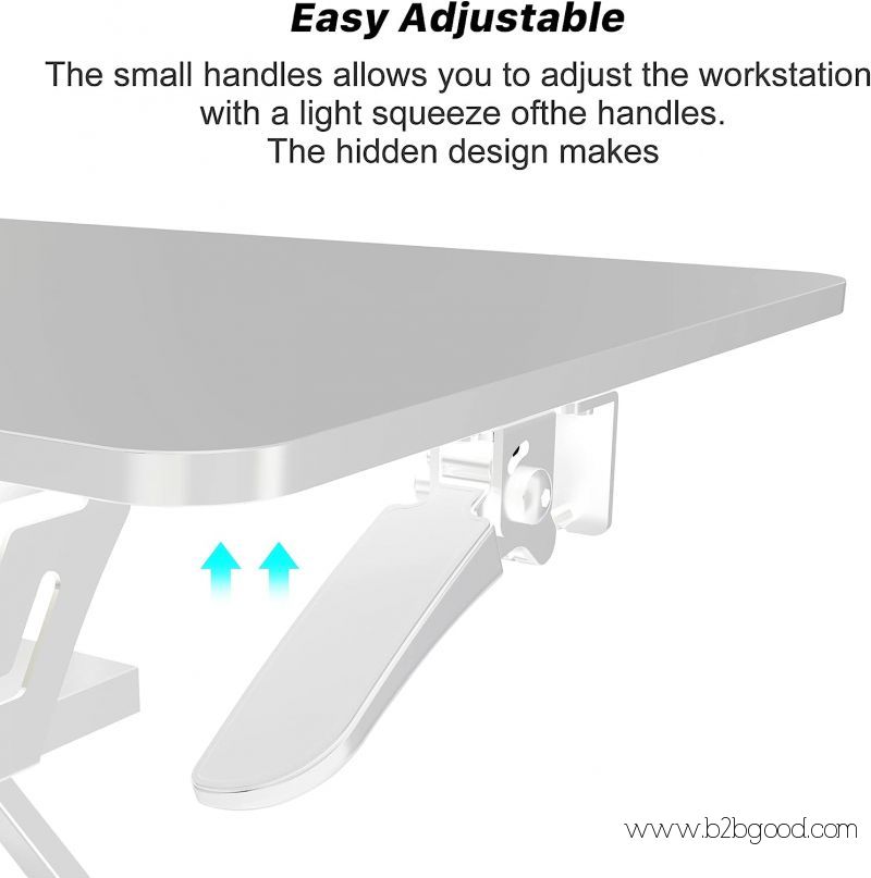 Altus Height Adjustable 880mm Stand Up Desk Converter Sit to Stand Tabletop Dual Monitor Riser Works