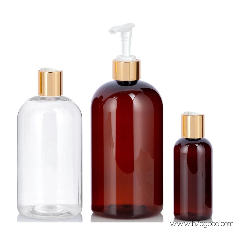 PET Plastic Clear Boston Round Bottles
