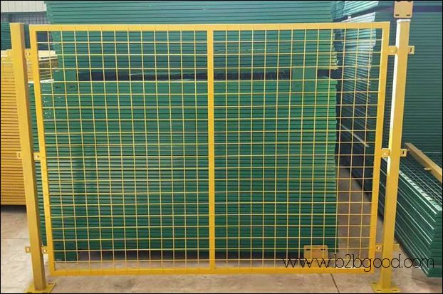 Yellow Powder-Coated Wire Mesh Temporary Fencing