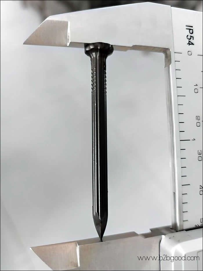 Galvanized Steel Concrete Nail with Countersunk Head, Spiral Shank, and Smooth Shank