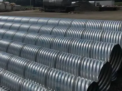 Helical corrugated steel pipe
