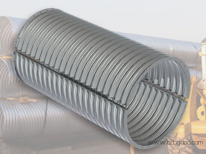 Two Plates Assembly Corrugated Steel Pipe Culverts