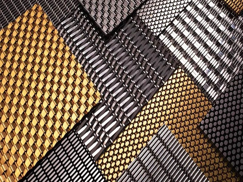 ARCHITECTURAL WOVEN MESH: STAINLESS STEEL, BRONZE, BRASS FINISHES